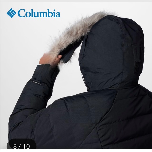 Columbia Charcoal Hooded Puffer Jacket Omni Heat 3X. EUC - Picture 12 of 12